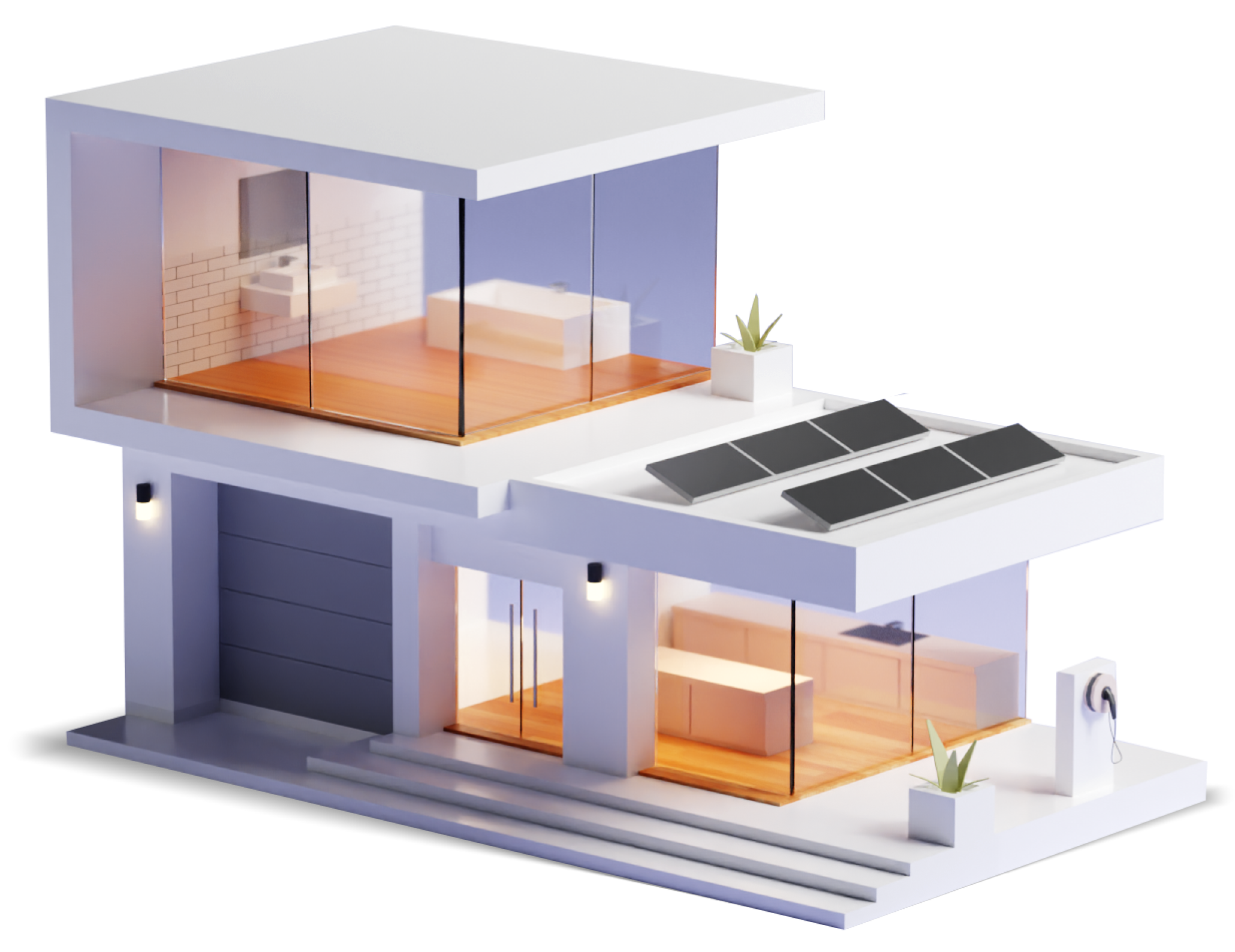Dům s fotovoltaickými panely